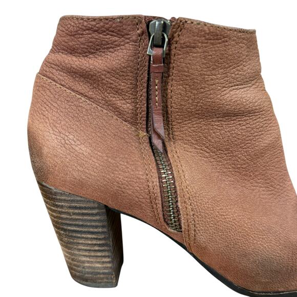 Cole Haan Grand.OS Brown High Heel Chunky Ankle Boots Booties Shoes Leather 8 B - Picture 12 of 16